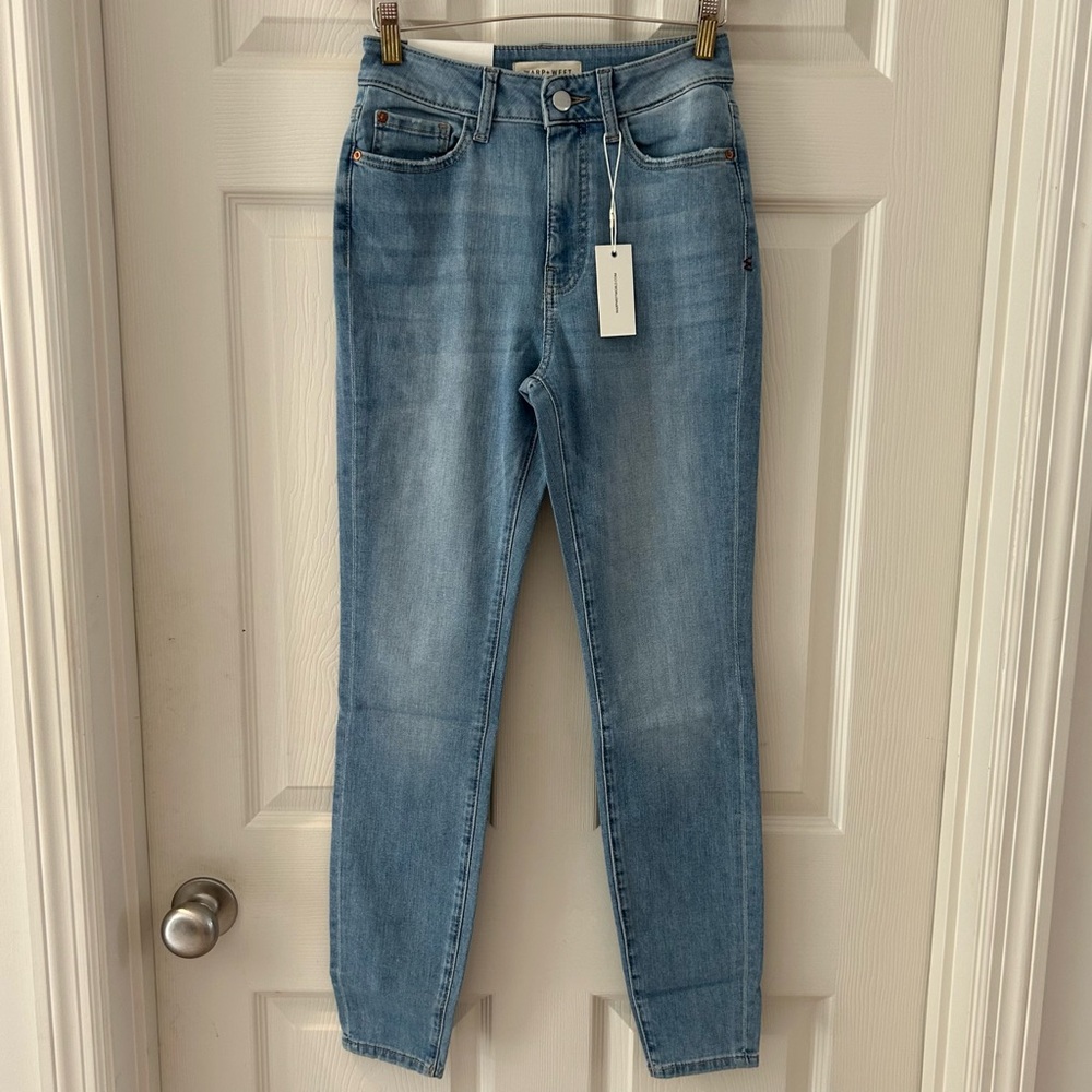 Warp + Weft Skinny High Rise Jeans Size 0/25 in Chambray